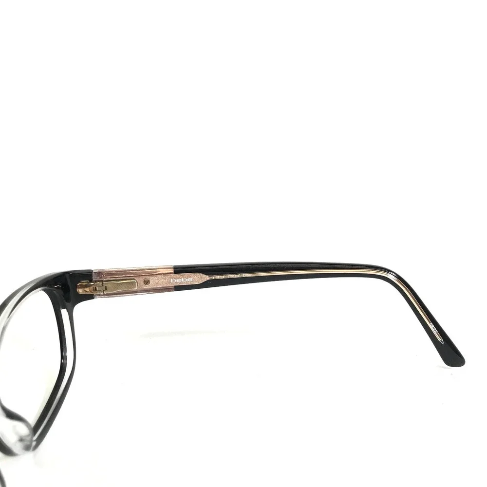 Bebe Eyeglasses Frames BB5082 001 LADY VEGAS Black Clear Crystals 52-16-135